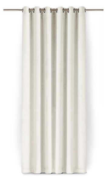 Kremowa aksamitna zasłona częściowo zaciemniająca (dimout) 140x270 cm Velto – Filumi