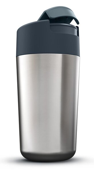 Kubek podróżny w granatowo-srebrnym kolorze 450 ml Sipp – Joseph Joseph