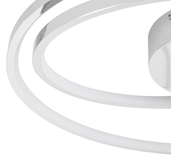 Lampa sufitowa LED Maire Lucande, możliwość ściemniania, chromowy / srebrny, salon / jadalnia, aluminium, nowoczesny