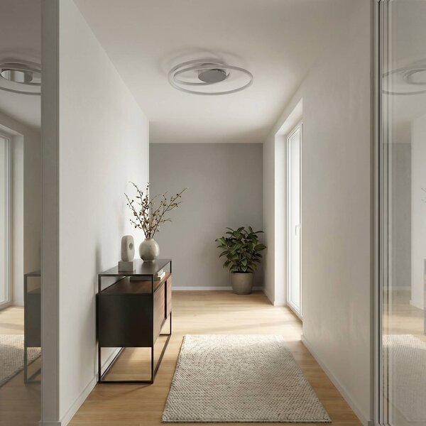 Lampa sufitowa LED Maire Lucande, możliwość ściemniania, chromowy / srebrny, salon / jadalnia, aluminium, nowoczesny
