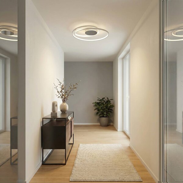 Lampa sufitowa LED Maire Lucande, możliwość ściemniania, chromowy / srebrny, salon / jadalnia, aluminium, nowoczesny