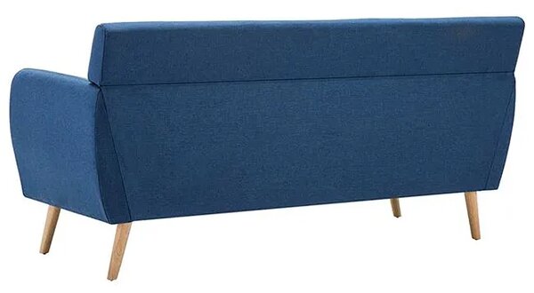 3 osobowa niebieska sofa pikowana F6-G11