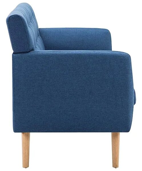 3 osobowa niebieska sofa pikowana F6-G11
