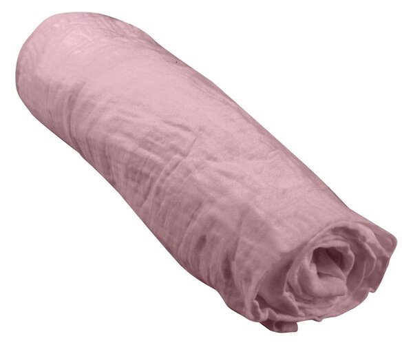 Muślinowe prześcieradło dziecięce do łóżeczka z gumką 60x120 cm – Bébé Douceur
