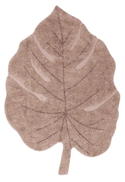 Różowy bawełniany dywan dziecięcy tkany ręcznie odpowiedni do prania 120x180 cm Monstera Vintage Nude – Lorena Canals