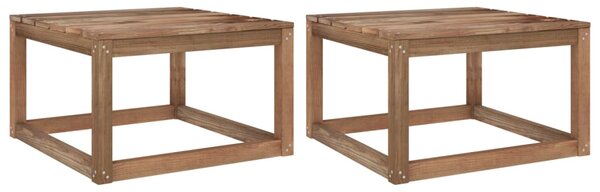 Ogrodowe stoliki z palet, 2 szt., 60x60x36,5 cm, drewno sosnowe