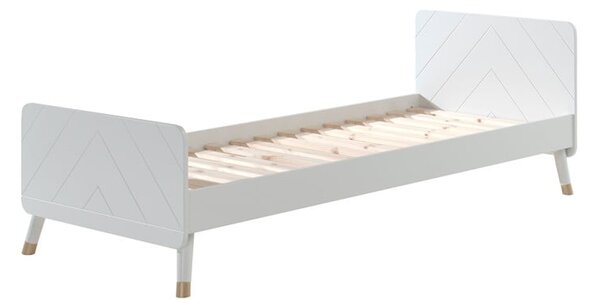 Białe łóżko dziecięce z drewna sosnowego Vipack Billy, 90x200 cm