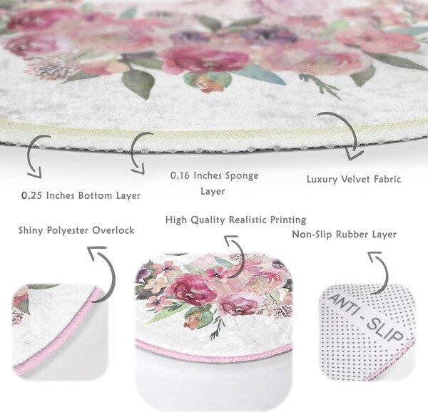 Różowy dywan dziecięcy ø 120 cm Comfort – Mila Home