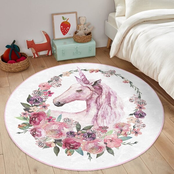 Różowy dywan dziecięcy ø 120 cm Comfort – Mila Home