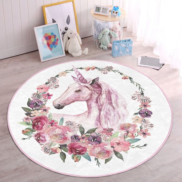 Różowy dywan dziecięcy ø 120 cm Comfort – Mila Home