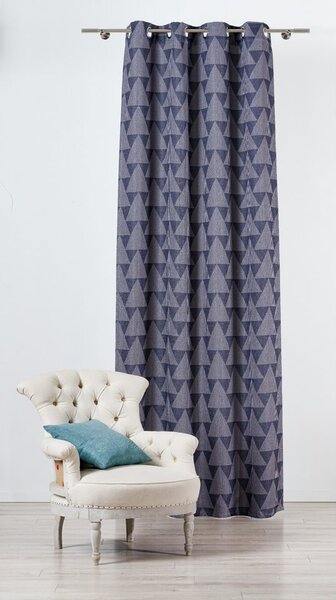 Niebiesko-szara zasłona 130x260 cm Zatapa – Mendola Fabrics