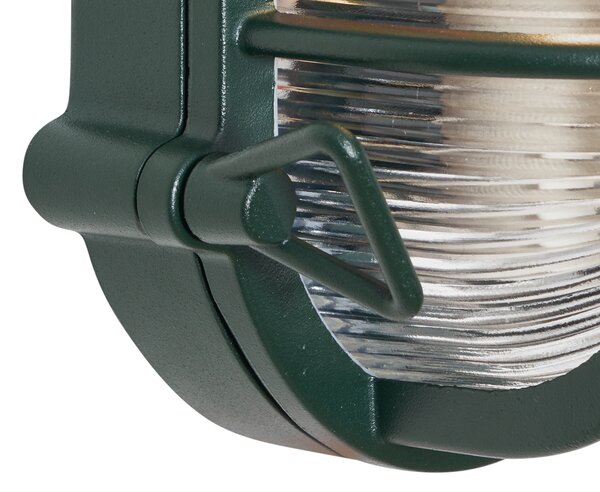 Zewnętrzna lampa ścienna i sufitowa ciemnozielona owalna IP44 - Noutica