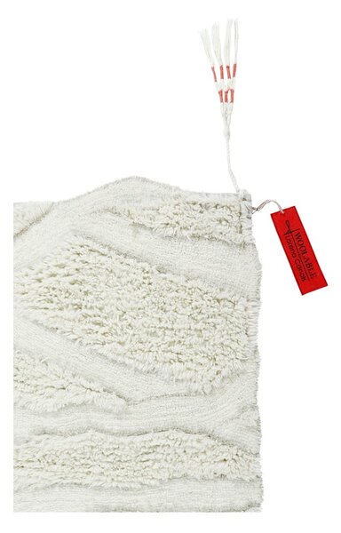 Biały wełniany dywan tkany ręcznie odpowiedni do prania170x240 cm Enkang Ivory – Lorena Canals