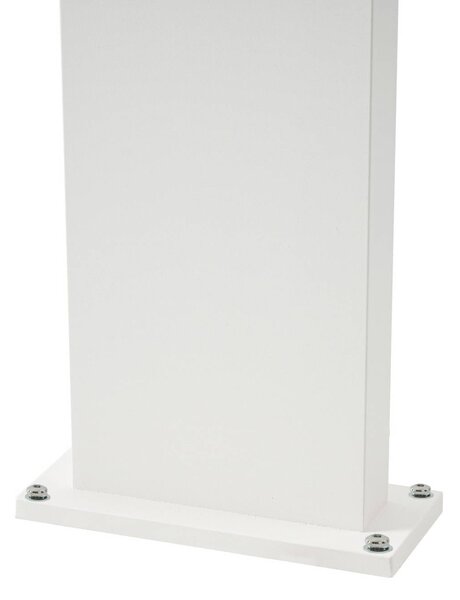 Słupek oświetleniowy LED Lucande Silvan, biały, 65 cm, czujnik, IP54 Silvan, biały / opal, aluminium, nowoczesny