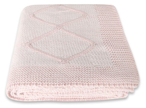 Różowy koc dziecięcy z domieszką bawełny Homemania Decor Baby Baby, 90x90 cm