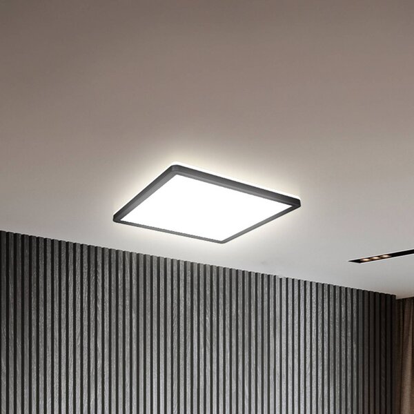 B.K. Licht Panel LED Slim, możliwość ściemniania, czarny, biuro, tworzywo sztuczne