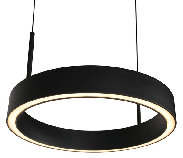 Steinhauer Lampa wisząca Mykty, możliwość ściemniania, czarny, salon / jadalnia, metal, nowoczesny