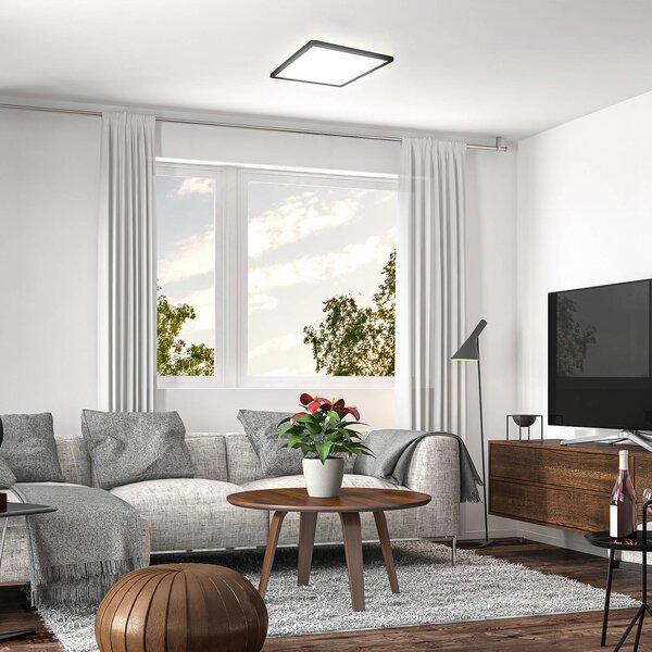 B.K. Licht Panel LED Slim, możliwość ściemniania, czarny, biuro, tworzywo sztuczne