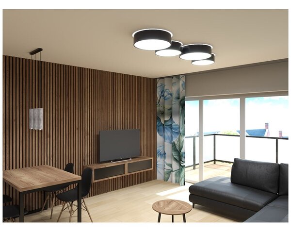 Czarna lampa sufitowa Sollux Atis Ceiling 35
