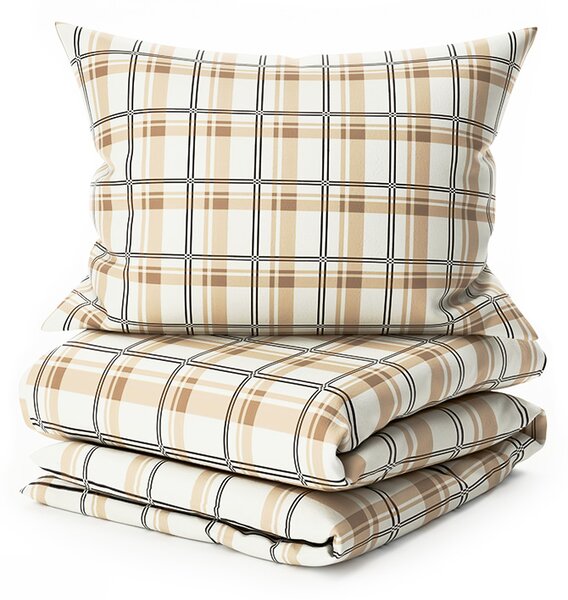 Pościel z mikropluszu PLAID kremowa Rozmiar pościeli: 2 szt 70 x 90 cm | 200 x 220 cm