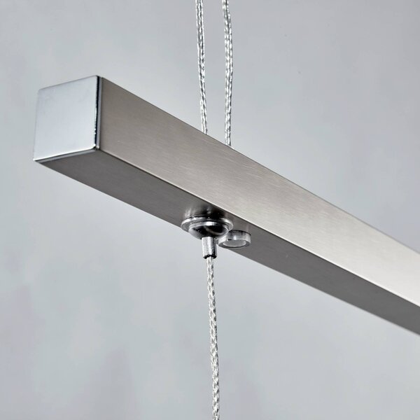 B.K. Licht Lampa wisząca Dina, aluminiowy / szary / cynkowy, salon / jadalnia, metal, nowoczesny