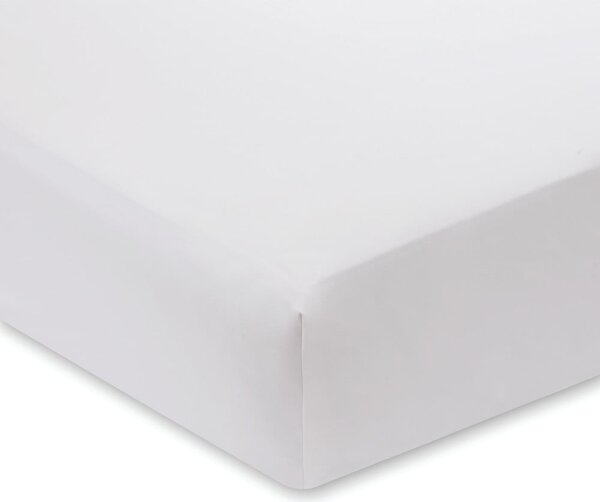 Białe prześcieradło z satyny bawełnianej Bianca Luxury, 135x190 cm
