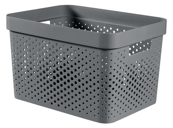 Szary koszyk Curver Infinity Dots, 17 l