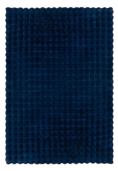 Ciemnoniebieska syntetyczna skóra 80x150 cm Waffle Faux Fur – Flair Rugs