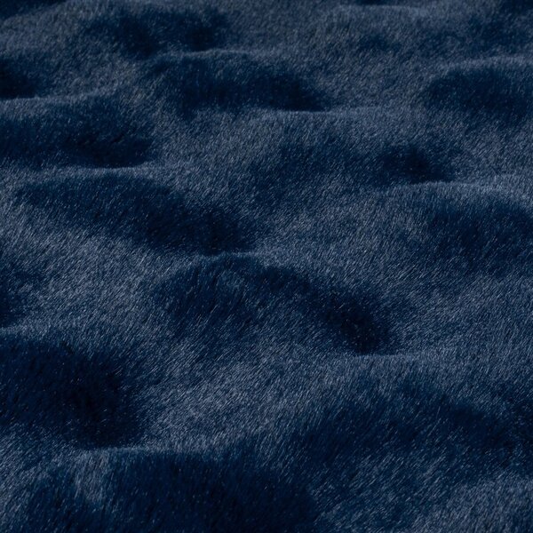 Ciemnoniebieska syntetyczna skóra 80x150 cm Waffle Faux Fur – Flair Rugs