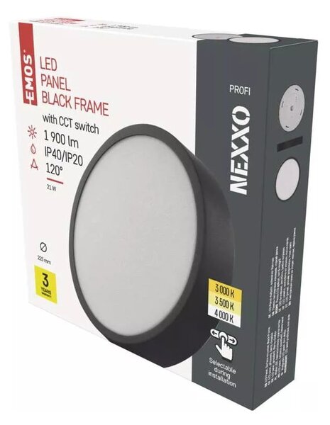 Lampa sufitowa LED w kolorze matowej czerni Nexxo – EMOS