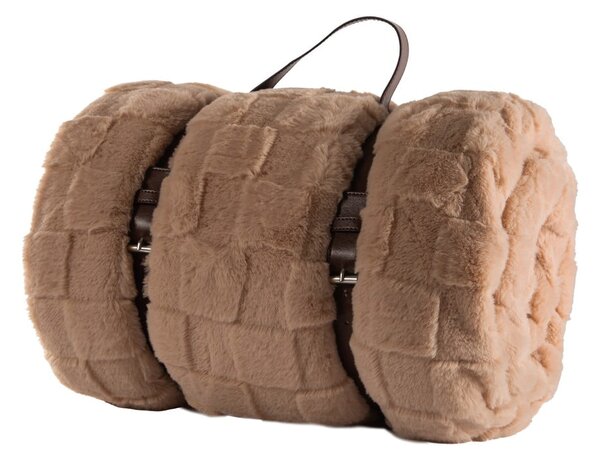 Brązowy koc z mikropluszu 150x200 cm Rava – Tiseco Home Studio