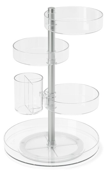 Plastikowy obrotowy organizer łazienkowy na kosmetyki Pirouette – Umbra