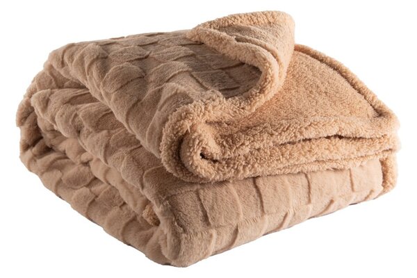Brązowy koc z mikropluszu 150x200 cm Rava – Tiseco Home Studio