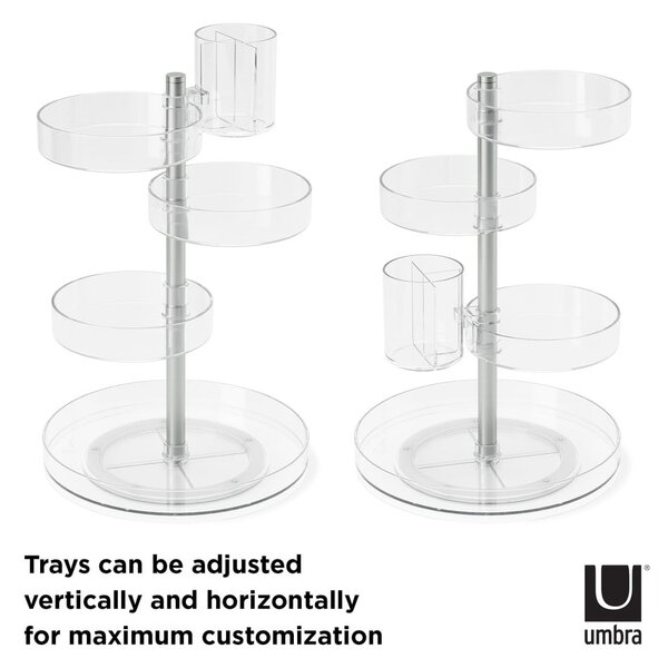 Plastikowy obrotowy organizer łazienkowy na kosmetyki Pirouette – Umbra