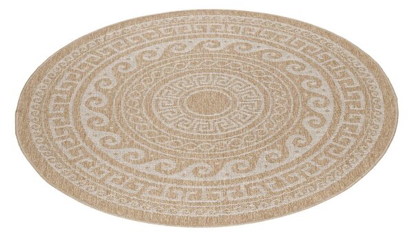 Beżowy okrągły dywan odpowiedni na zewnątrz ø 80 cm Comilla – Ayyildiz Carpets