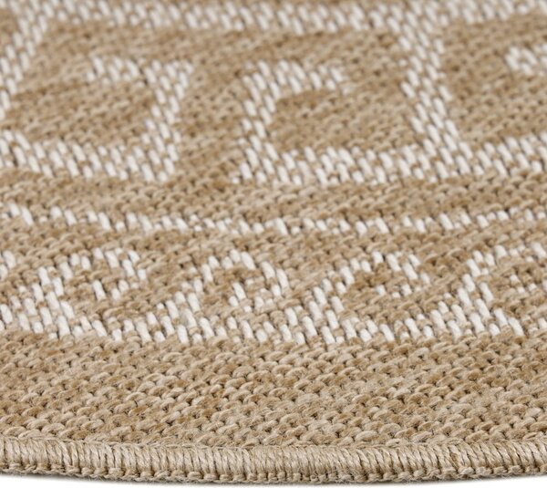 Beżowy okrągły dywan odpowiedni na zewnątrz ø 80 cm Comilla – Ayyildiz Carpets