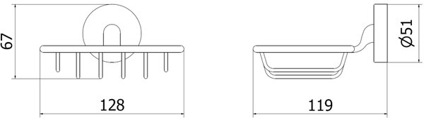 Mexen Remo mydelniczka, chrom - 7050751-00