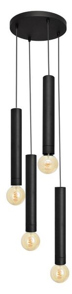Helam LED Żyrandol na lince TUBA 4xGU10/6,5W/230V czarny HE1332
