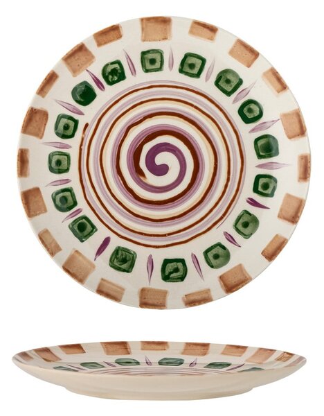 Zielony/brązowy kamionkowy talerz deserowy ø 20,5 cm Shama – Bloomingville