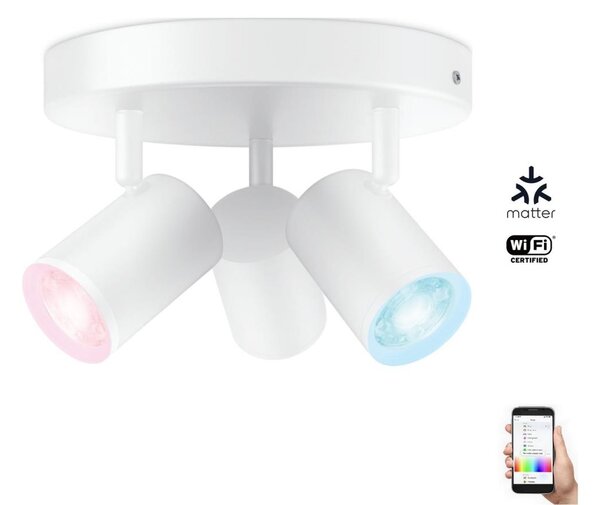 WiZ WiZ - LED RGBW Ściemnialne oświetlenie punktowe IMAGEO 3xGU10/4,9W/230V białe Wi-Fi WI0068