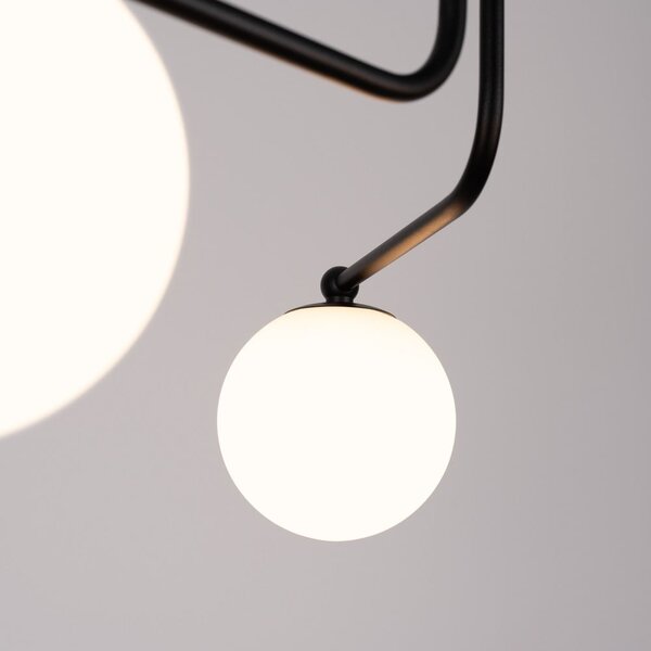 Czarno-biała lampa sufitowa Beam – Sollux