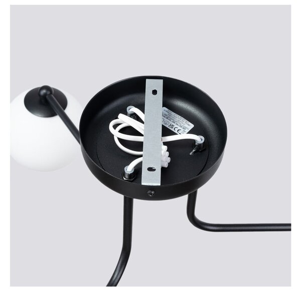 Czarno-biała lampa sufitowa Beam – Sollux