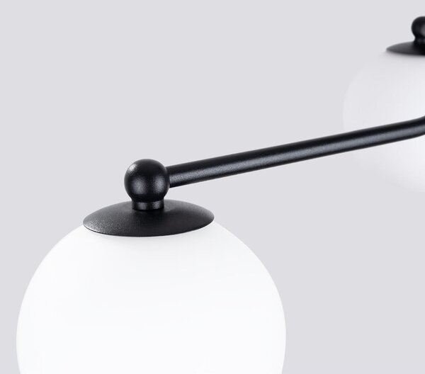 Czarno-biała lampa sufitowa Beam – Sollux