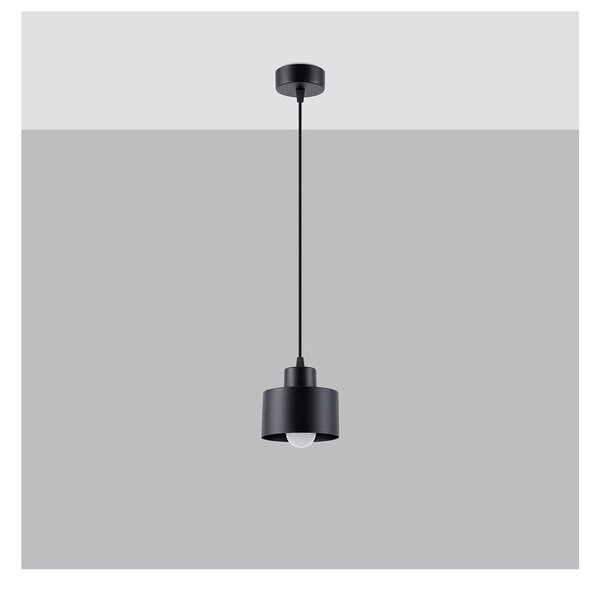 Czarna lampa wisząca ø 12 cm Alastro – Sollux