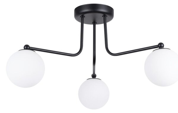 Czarno-biała lampa sufitowa Beam – Sollux