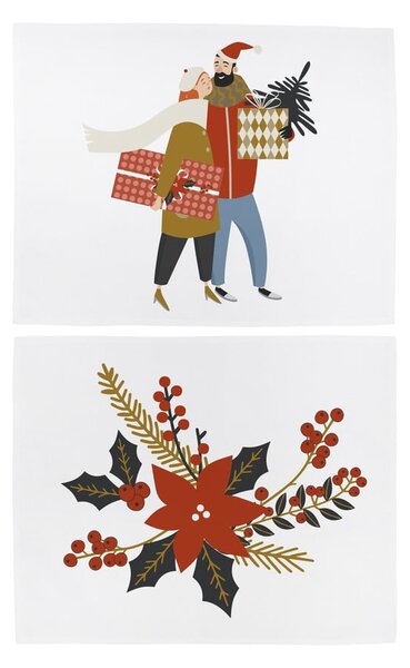 Tekstylna mata stołowa 2 szt. ze świątecznym motywem 35x45 cm Christmas Star – Butter Kings