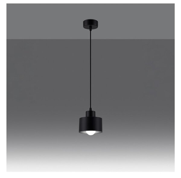 Czarna lampa wisząca ø 12 cm Alastro – Sollux