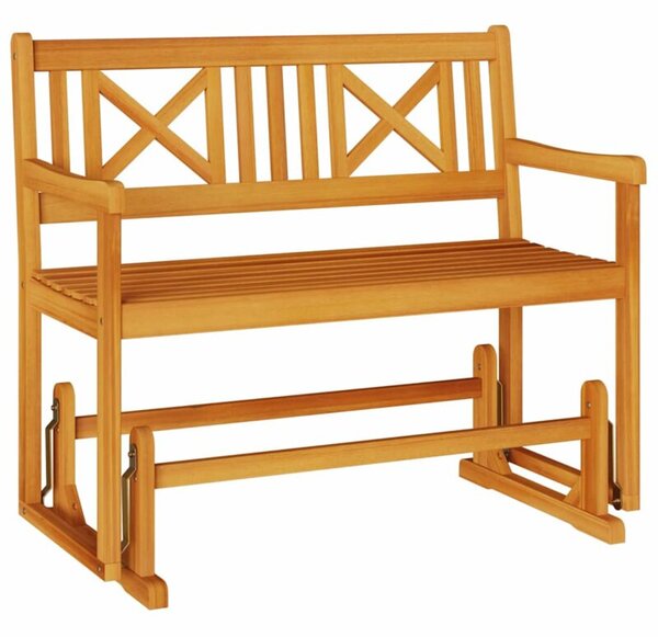 Ławka huśtawka brązowy 110 x 59 x 97 cm lite drewno akacji