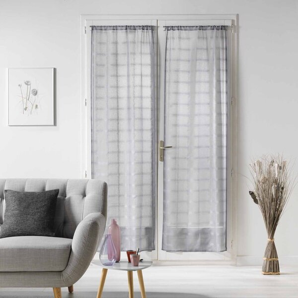 Szare firanki z woalu zestaw 2 szt. 70x200 cm Candide – douceur d'intérieur