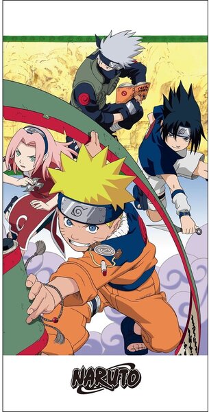 Bawełniany ręcznik dziecięcy 70x140 cm Naruto – Jerry Fabrics